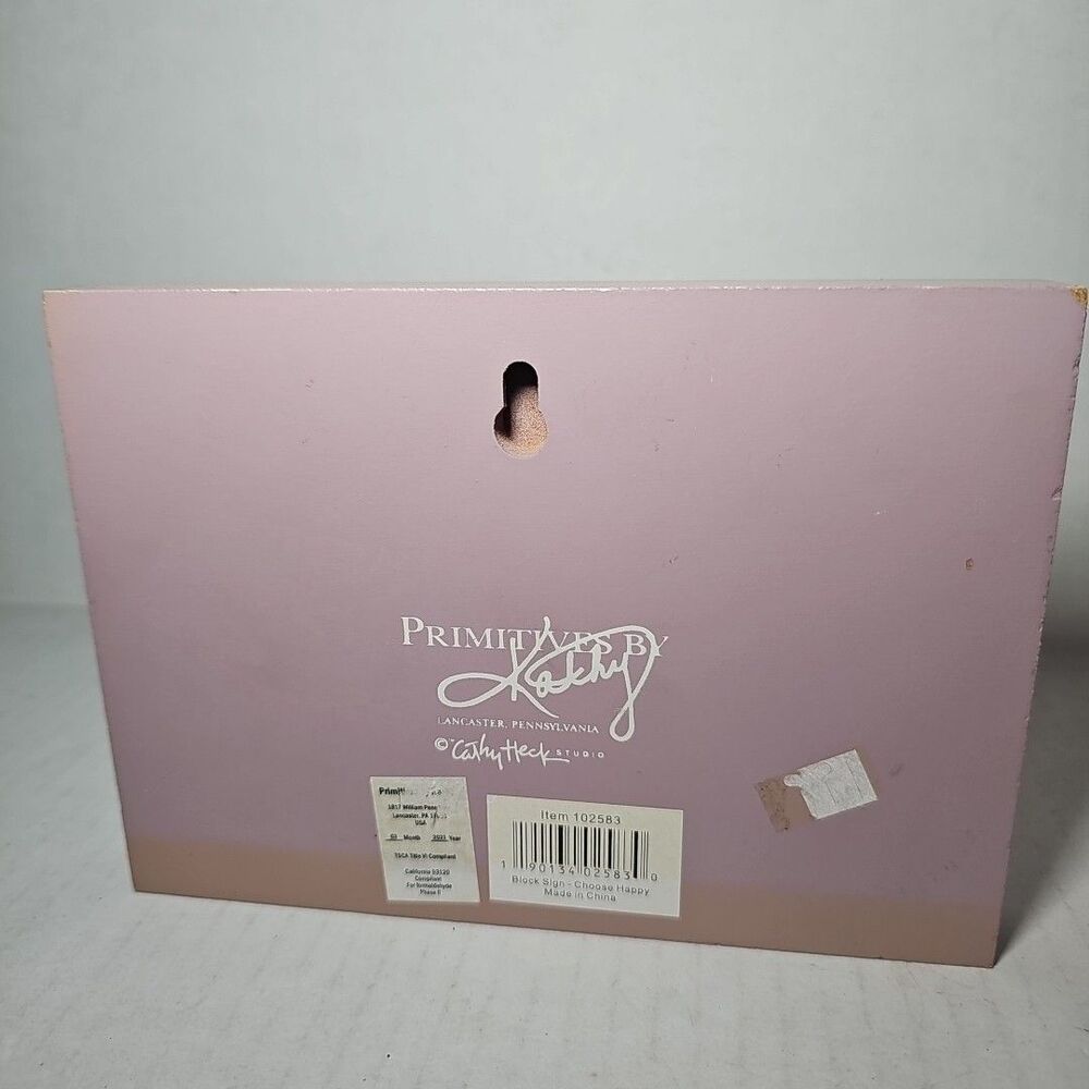 Choose Happy Neutral Color Butterfly Block Sign - Picture 3 of 3